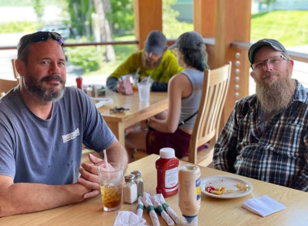 Michael Deslauriers II (right) was killed in the shooting at the bowling alley.