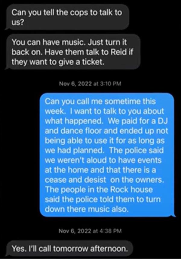 Tran said she co<em></em>ntacted the owners of the illegal venue as soon as police told them to shut down their wedding reception.