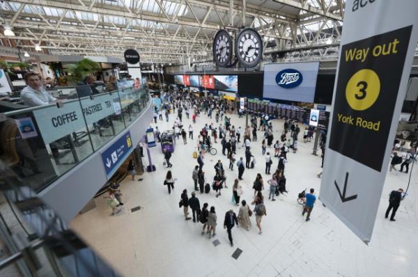 A crowded Waterloo station before the next train strikes.