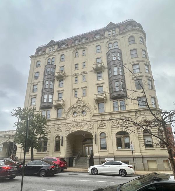 The apartment block in Baltimore, Maryland, wher<em></em>e entrepreneur Pava LaPere, 26, was brutally murdered. 
