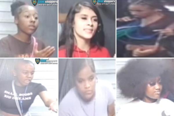 Six young women bludgeo<em></em>ned two people with a hammer and robbed one of them in a brutal attack over the summer inside Flow Gangsta Tattoo, cops said.