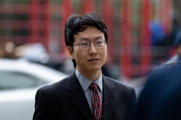 Gary Wang at court on Wednesday.
