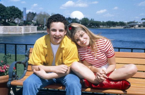 Ben Savage and Danielle Fishel while filming 