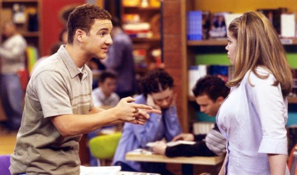 Ben Savage is Cory Matthews and Danielle Fishel is Topanga Lawrence in the Season 6 episode 
