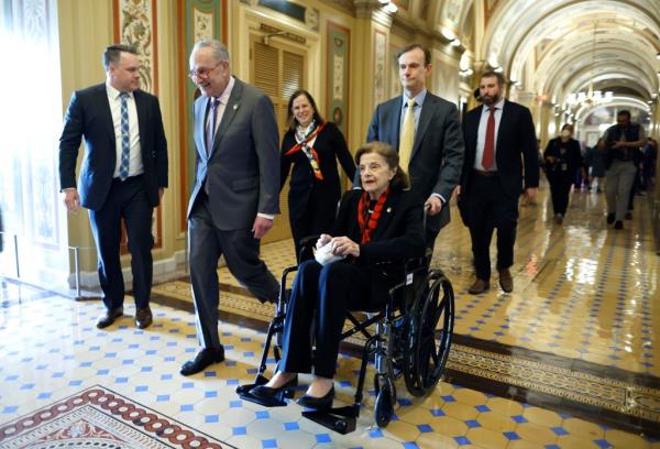 Fellow Democrats, like Senate Majority Leader Chuck Schumer, haven't pushed for Feinstein to retire.
