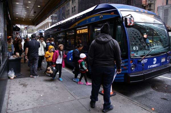 Migrants at the Roosevelt. 