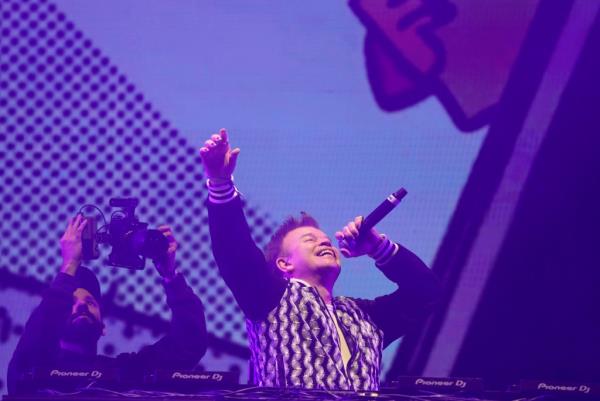 Paul Oakenfold DJs a music festival in Mexico City.