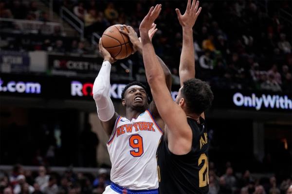 RJ Barrett, pictured earlier this season, entered Friday's game as the Knicks' leading scorer.