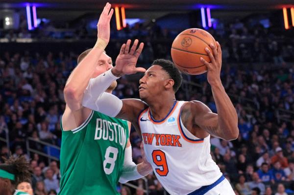 RJ Barrett, pictured earlier this season, missed his second co<em></em>nsecutive game for the Knicks.