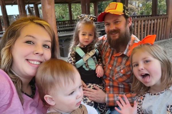 Robert Hall, his fiancee Melina Rich and his kids.