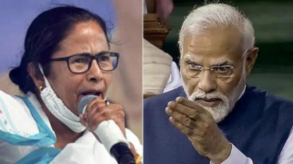 Mamata Banerjee (L) and Narendra Modi. Photo: Collected
