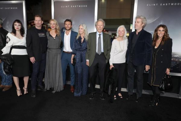 Clint Eastwood with his family at 