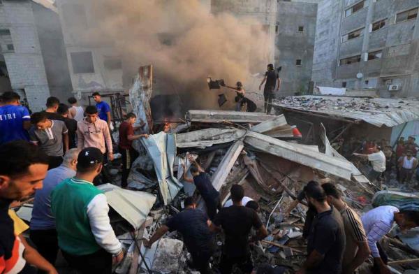 Rubble in Gaza