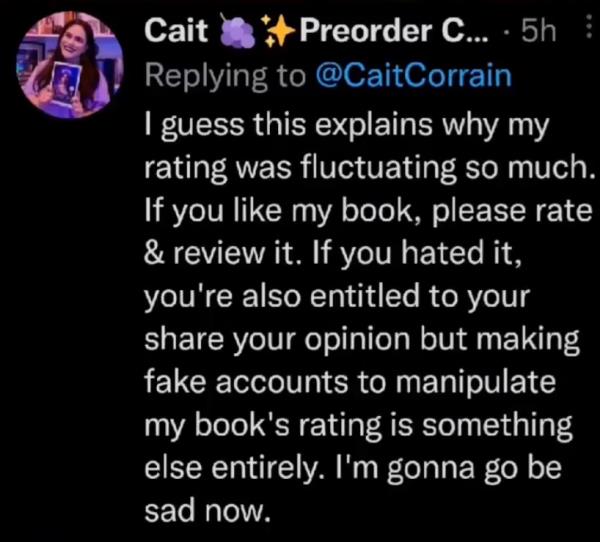 A screengrab of Corrain's December 5 book.