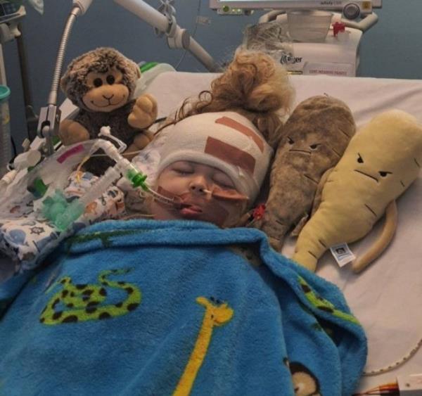 Jett in hospital. 