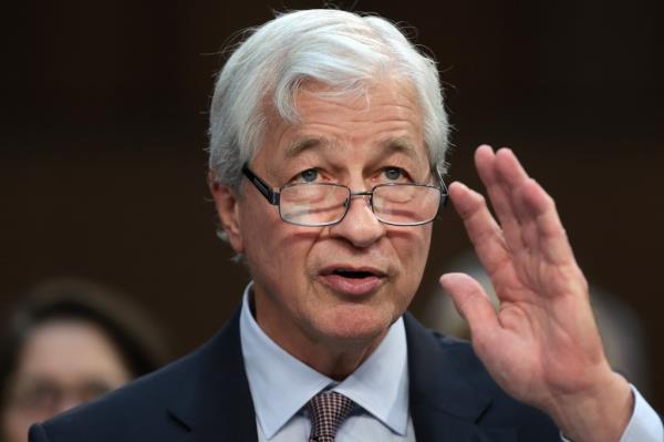 Jamie Dimon, Chairman and CEO of JPMorgan Chase, testifying at a Senate Banking Committee hearing in Washington, DC on December 06, 2023.