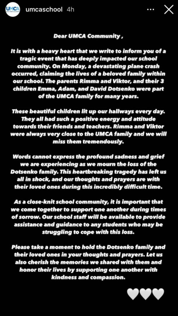 The children's private school UMCA Rich Tree Academy co<em></em>nfirmed the family member's deaths.