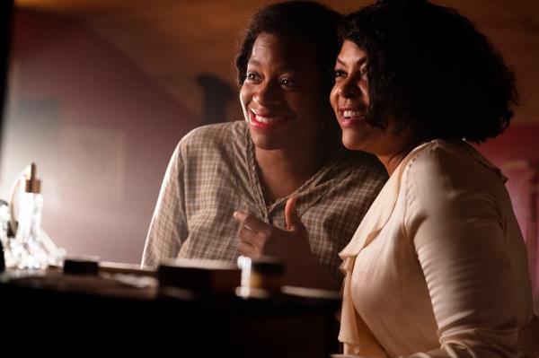 Fantasia Barrino, left, and Taraji P. Henson in a scene from 
