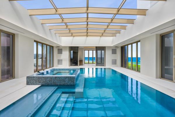 The indoor pool and hot tub. 