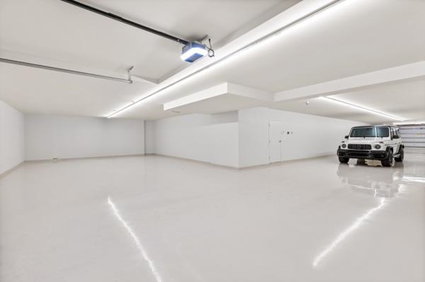 The extensive sleek garage.
