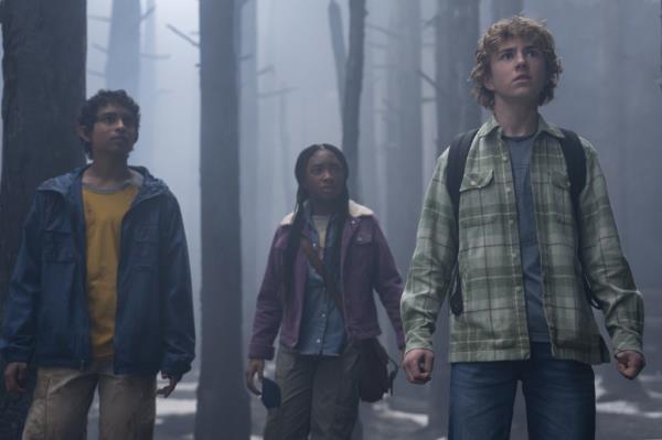 Aryan Simhadri, Leah Jeffries, and Walker Scobell in 