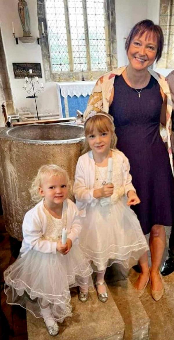 Daisy Hamer (C) pictured with her mum, Aimee Hamer and little sister, Molly Hamer on Tuesday.
