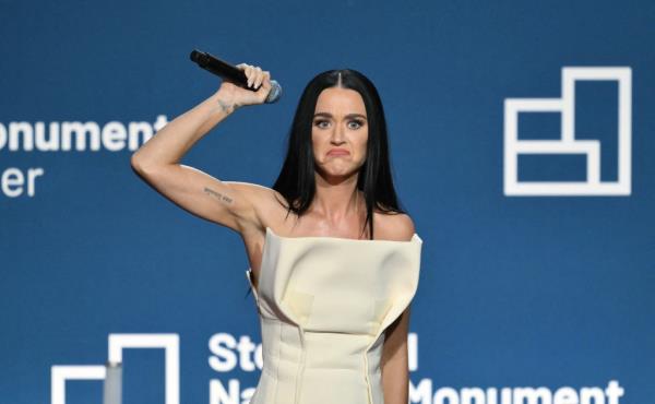 Katy Perry performs on stage at the Sto<em></em>newall Natio<em></em>nal Mo<em></em>nument Visitor Center grand opening ceremony in New York on June 28, 2024.