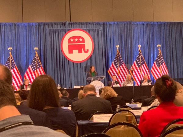 Ro<em></em>nna McDaniel resigns from RNC chair and endorses Michael Whatley.