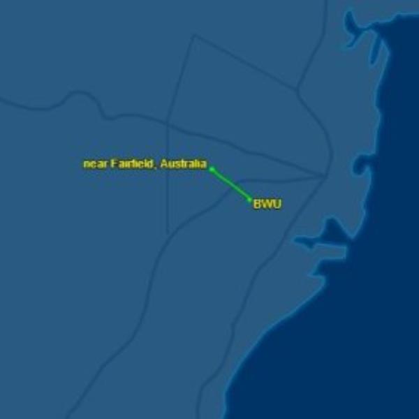 A flight tracker shows the plane left Bankstown Airport five minutes before the crash.