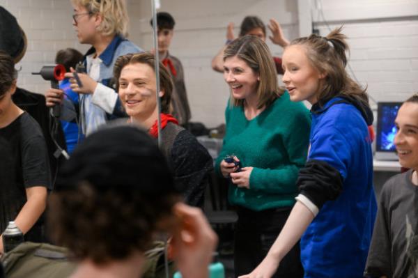 Backstage at Sandringham College’s production of Mary Poppins.