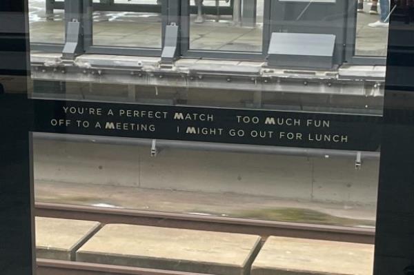 Decal affirmations can be seen at North West Metro stations, but passengers on the rest of the line will miss out.