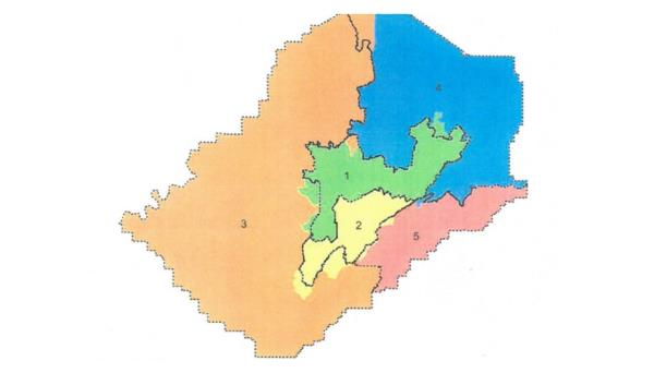 Map of Jefferson County Commission Districts