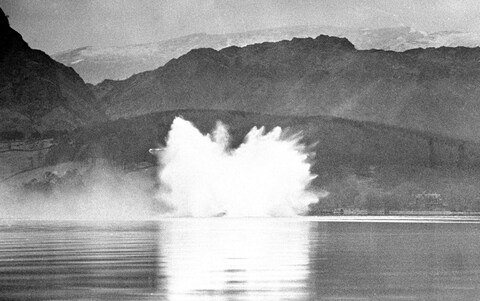 The Bluebird K7 disintegrated in a cloud of spray during a world water speed record attempt at Co<em></em>niston Water in 1967