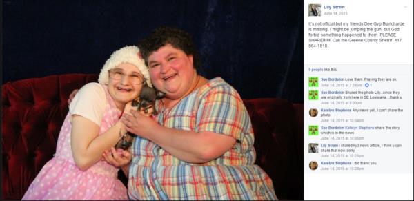 Gypsy Rose as a child with her mother, Dee Dee Blanchard, holding a puppy